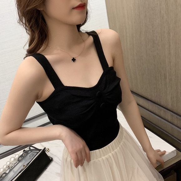 Áo Ống Thiết Kế Thắt Nút Dáng Ôm Thời Trang Mới Cho Nữ