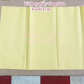 Giấy vàng ( tô) hay hoàng chỉ vẽ phù 45x61cm