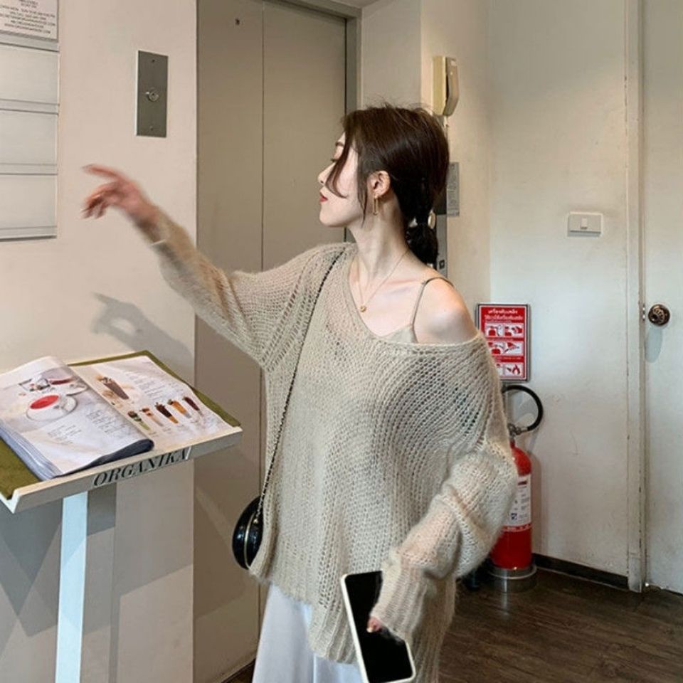 Áo Sweater Mềm Dáng Rộng Thời Trang Mùa Xuân Cho Nữ 2021
