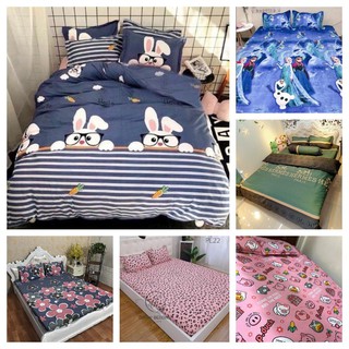 Bộ ga gối Coton Poly Hàn 1m8,2m,đa dạng mẫu(LV đỏ)