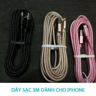 Dây sạc dài 3m dùng cho chân samsung, iphone h12