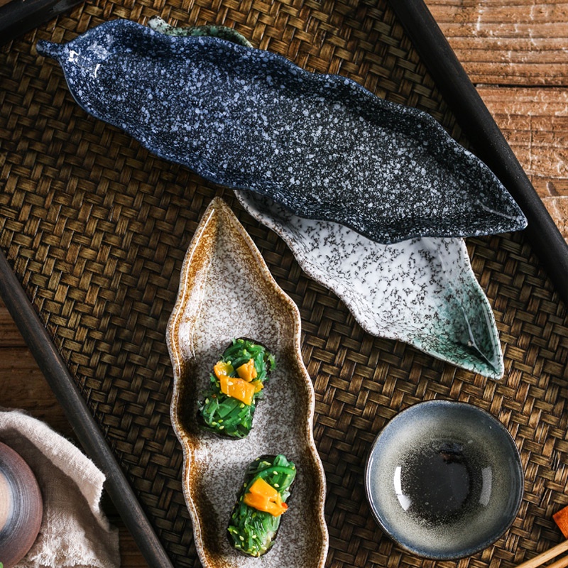 Đĩa Sứ Hình Chiếc Thuyền Đựng Sushi Phong Cách Retro Nhật Bản