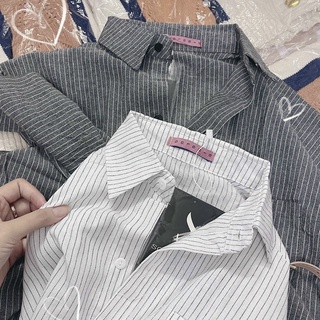 (ẢNH THẬT) Áo sơ mi kẻ caro nhí oversize Uzzang