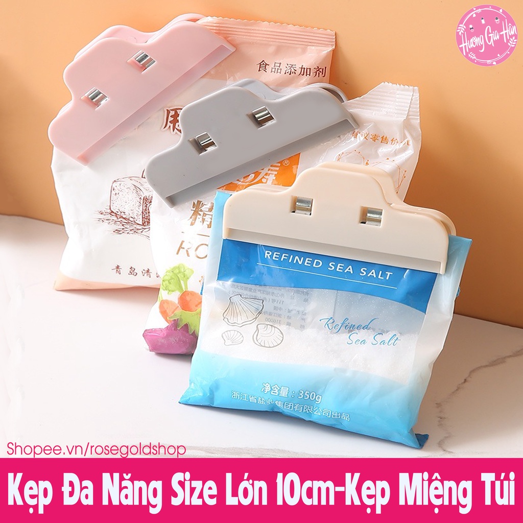 Kẹp Miệng Túi Bảo Quản Thực Phẩm Size Lớn 10cm Siêu Bền, Kẹp Tài Liệu, Quần Áo Đa Năng