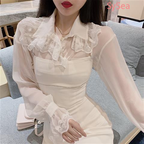 Women Fashion Summer White Long Sleeve Dress Elegant Dinner Wedding Dating Dress | BigBuy360 - bigbuy360.vn