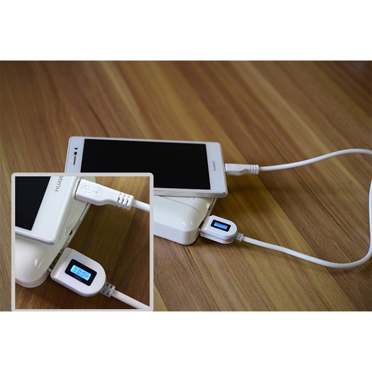 Cáp sạc micro USB báo dòng sạc, điện áp