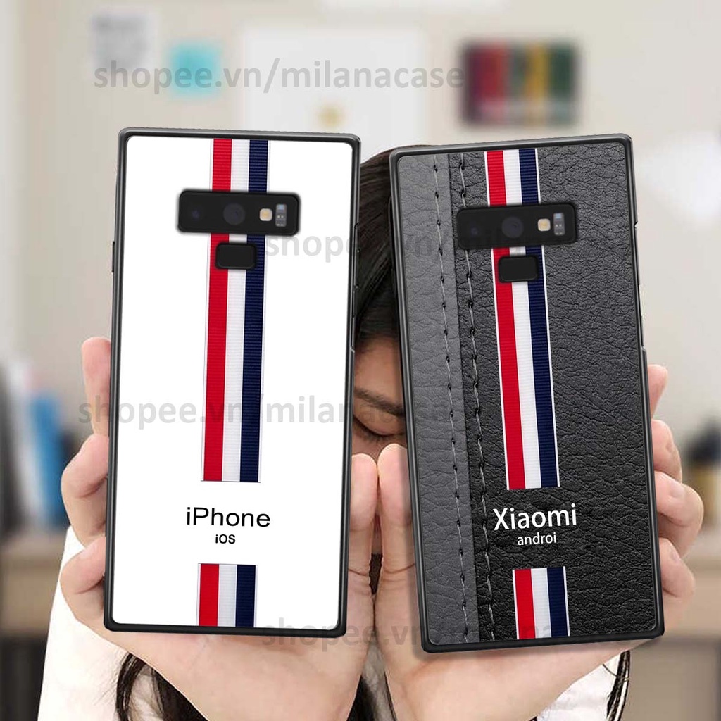 Ốp Samsung Note 9 in giả da phong cách thể thao, cá tính, thời trang