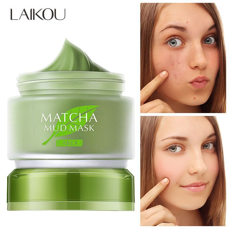 Mặt Nạ Đất Sét MATCHA LAIKOU Trắng Da, Ngừa Mụn, Mờ Thâm — Mặt Nạ MATCHA LAIKOU MUD MASK