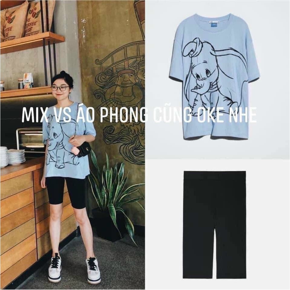 Quần legging lửng ngố nâng mông, quần legging cạp chun bản to chất thun co dãn