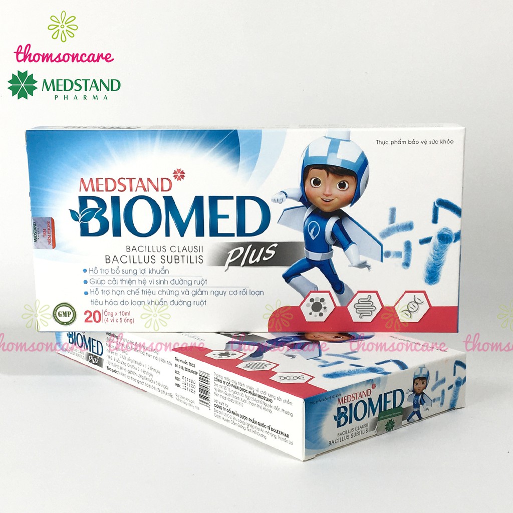 Men vi sinh Medstand Biomed Hộp 20 ống cho bé từ sơ sinh, bổ sung lợi khuẩn, giảm rối loạn tiêu hóa