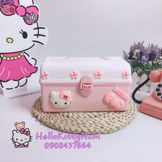 Thùng đựng vật dụng Hello Kitty