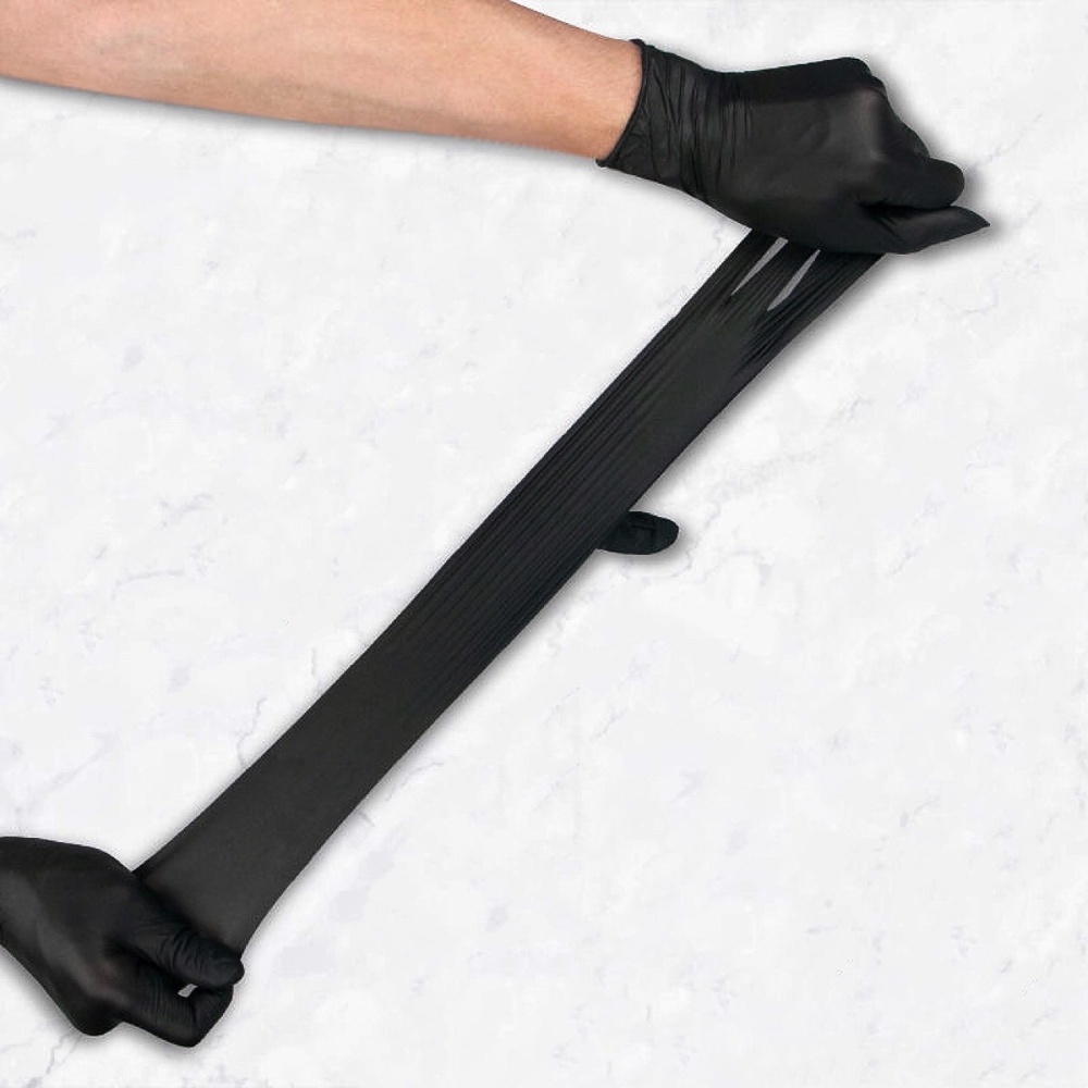 Găng Tay Cao Su PVC Đen Chống Dầu Mỡ Tiện Dụng Khi Xăm Hình