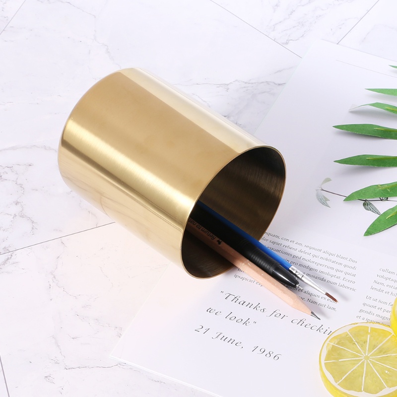 Giá Đỡ Bình Bút Màu Vàng Dùng Trang Trí Bàn Làm Việc
