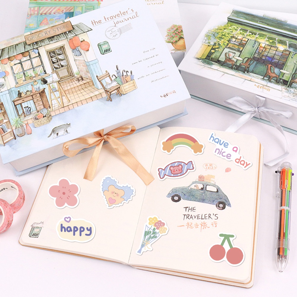 Bộ 102 Miếng Dán Trang Trí Cốc Máy Tính Chống Thấm Nước Kiểu Dáng Dễ Thương