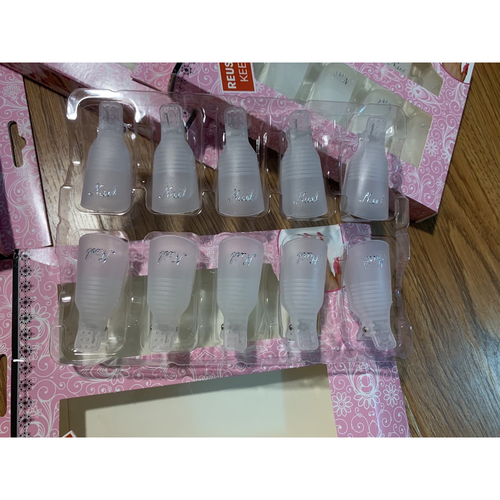 Kẹp Ủ Tháo Gel Tay Hộp 10 Cái