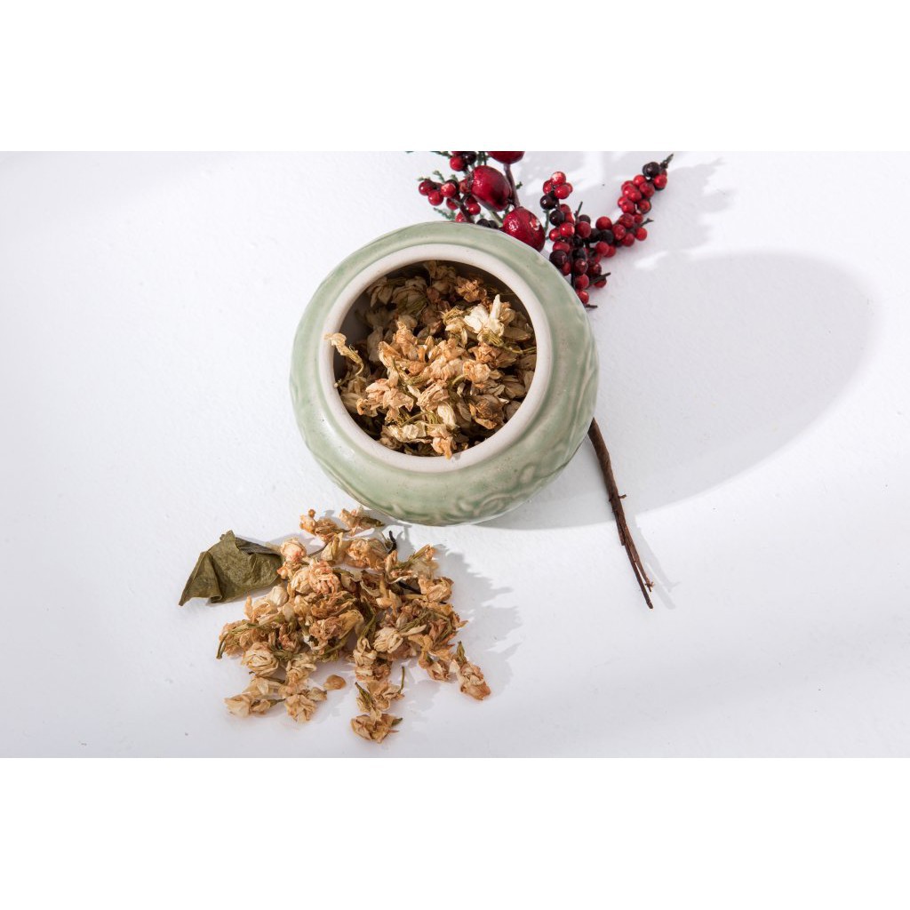 Trà hoa nhài sấy khô Mộc Sắc nguyên bông 500gr, hoa lài sấy lạnh của siêu thị thiên nhiên | BigBuy360 - bigbuy360.vn