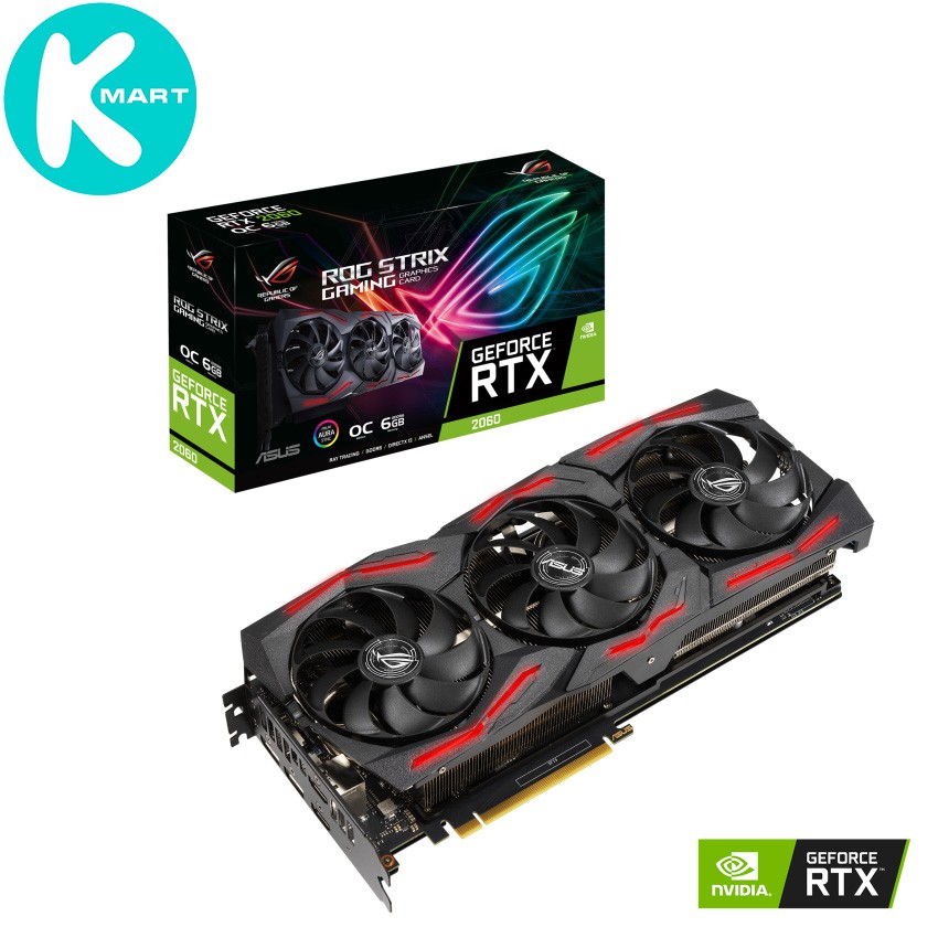 Card đồ họa VGA ASUS ROG-STRIX-RTX2060-O6G-EVO-V2-GAMING  6GB GDDR6 192-bit - Hàng Chính Hãng