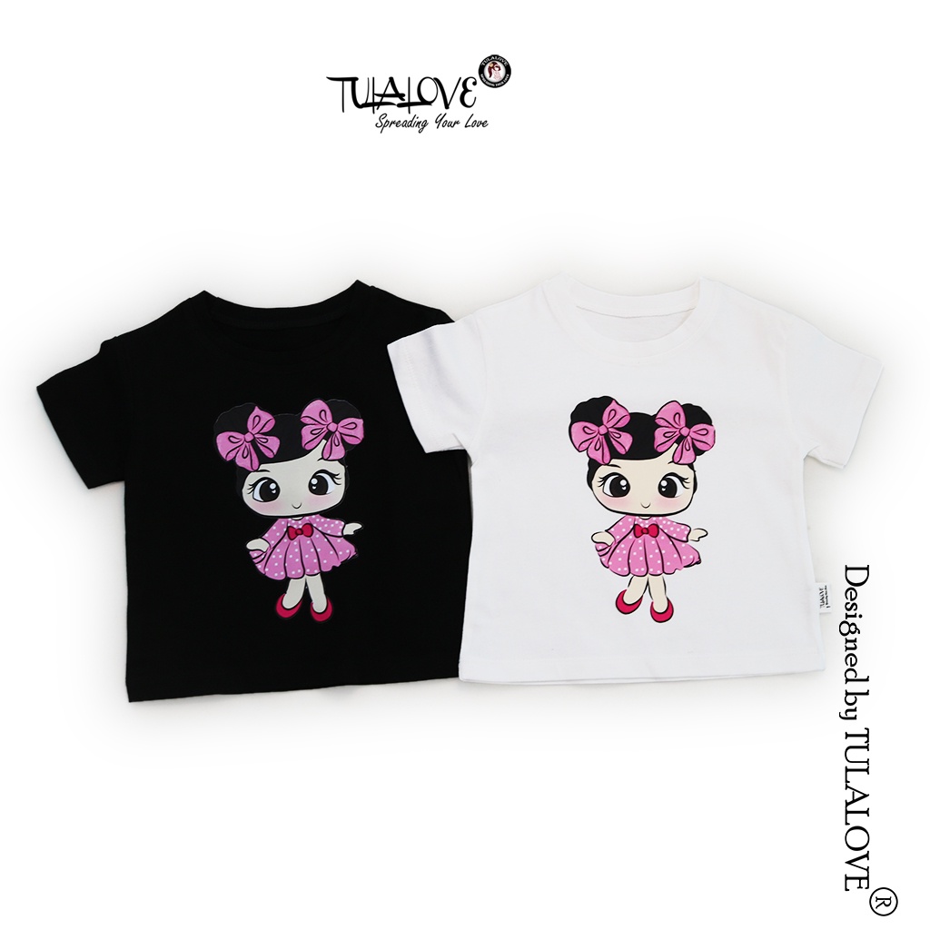 Áo Phông Bé Gái Vải Cotton In Hình Cực Đáng Yêu, Áo Bé Gái Tulalove