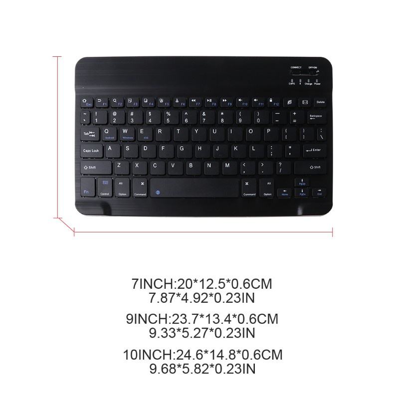Bàn Phím Bluetooth Không Dây 17.78 / 22.86 / 25.4 cm Có Thể Sạc Lại Tiện Dụng