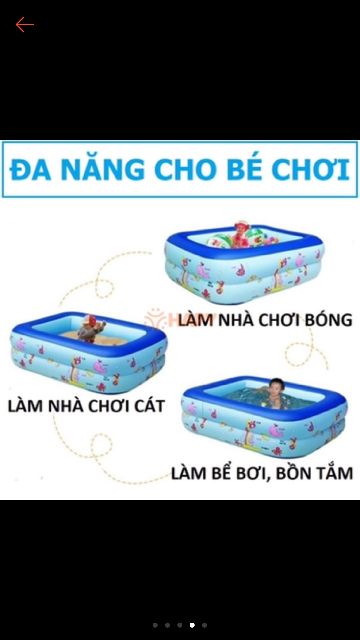 Bể bơi phao 3 tầng đáy 2 lớp - 255x160x60cm