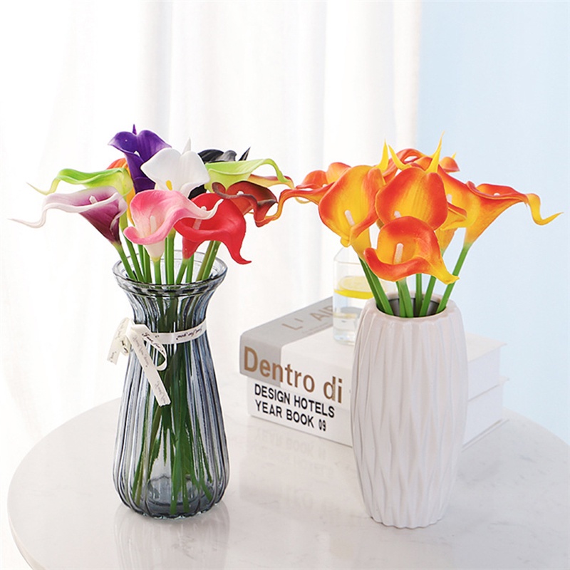 Bó Hoa calla lilies pu Nhân Tạo 33cm Trang Trí Nhà Cửa / Tiệc Cưới