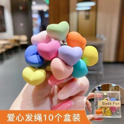 [Bộ 10] Dây Buộc Tóc Dây Cột Tóc Hàn Quốc Màu Kẹo Phụ Kiện Thời Trang Cho Bé AB072