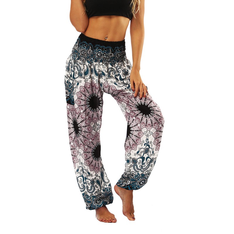 Quần Tập Yoga In Hoa Phong Cách Bohemian Cho Nữ | BigBuy360 - bigbuy360.vn