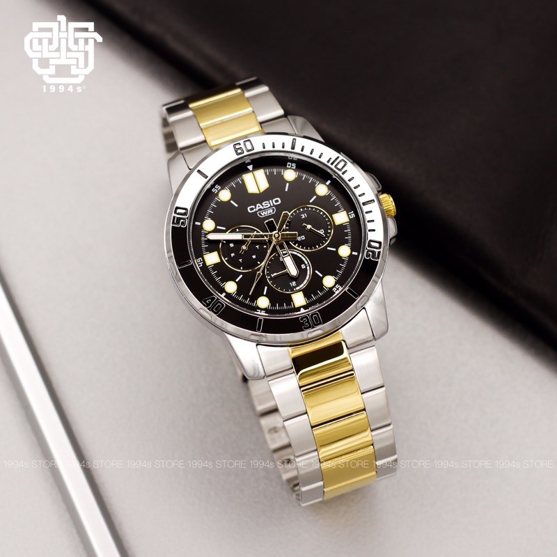 Đồng hồ nam dây thép CASIO MTP-VD300SG-1E CHÍNH HÃNG 45mm
