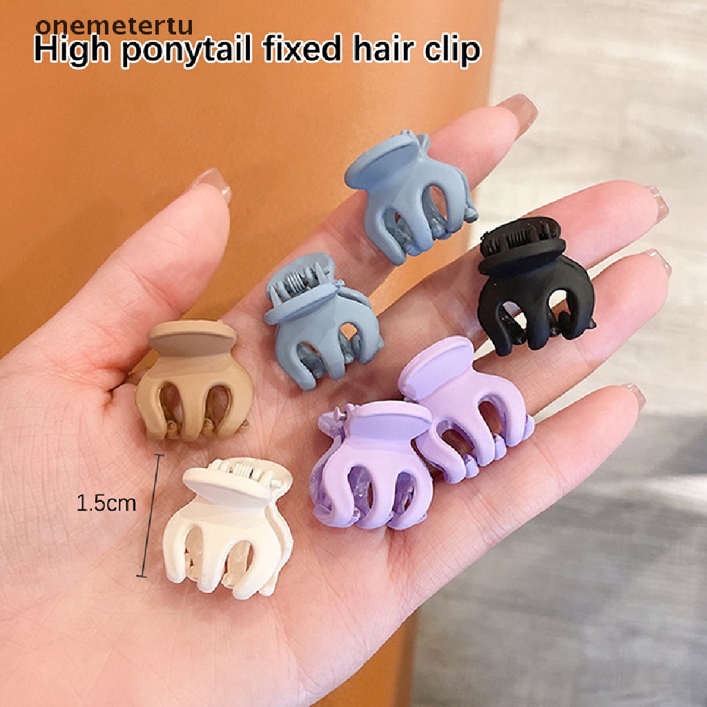 Set 10 Kẹp Tóc Mini Bằng Nhựa Nhám Chống Chảy Xệ Dễ Thương