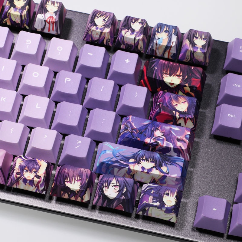 Yatogami Tohka keycaps Cherry Profile DATE A LIVE Theme anime Princess PBT Dye thăng hoa bàn phím cơ bàn phím keycaps