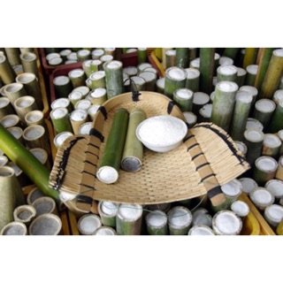 Muối tre nung ăn với mè
