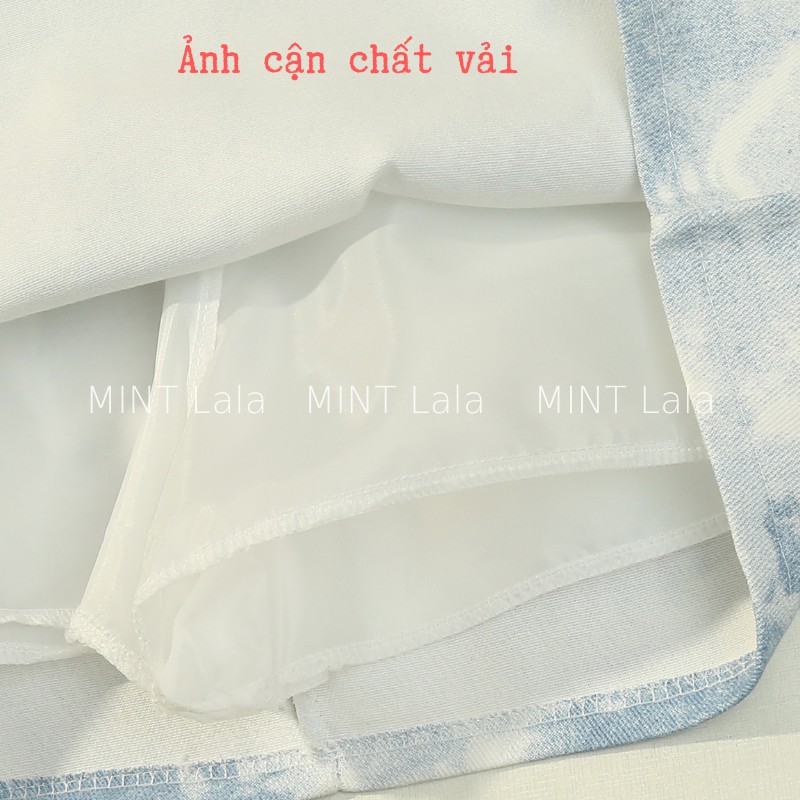 Chân Váy Chữ A Lưng Cao Vải Kaki Phong Cách Hàn Quốc