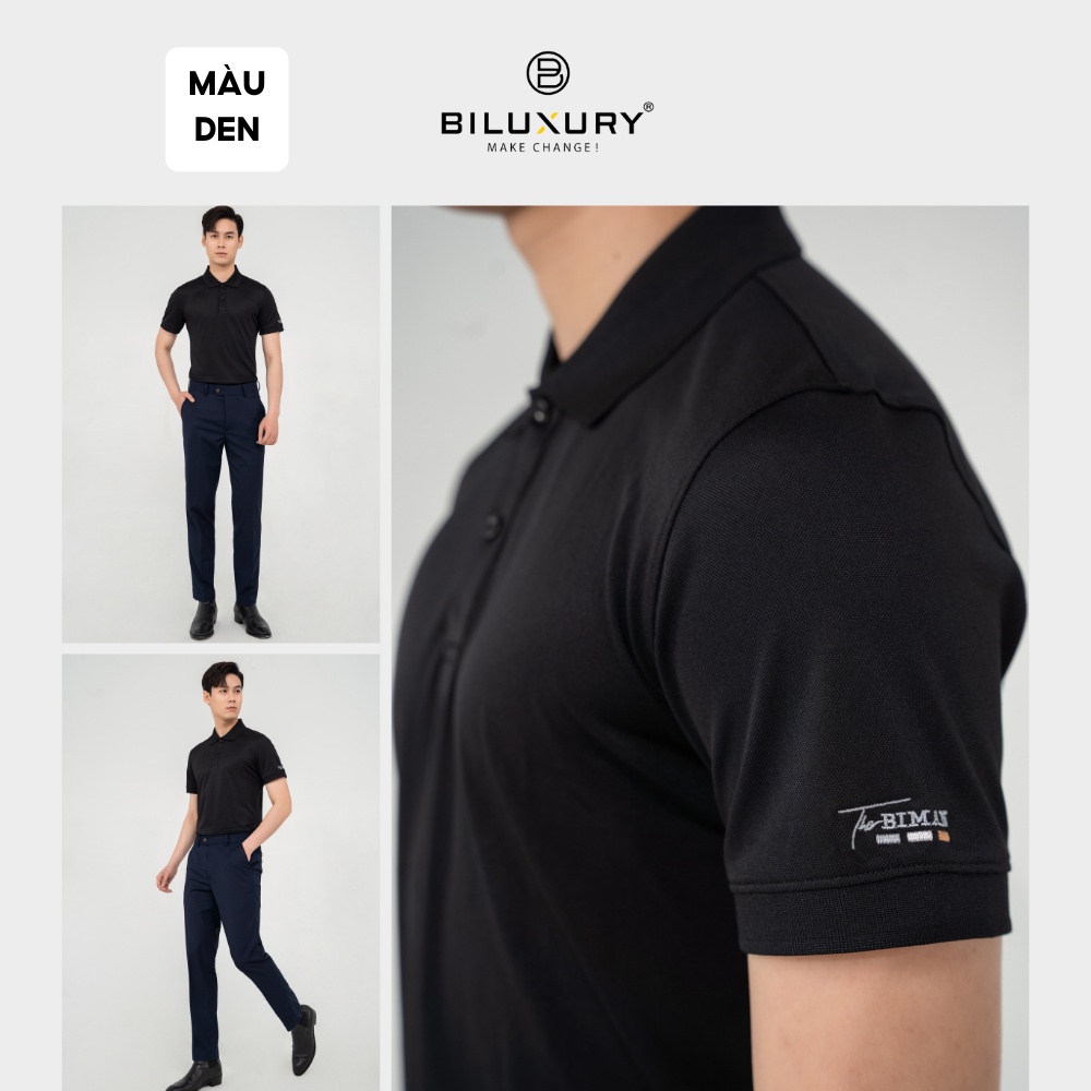 Áo thun polo nam Biman by Biluxury 5APCB011 vải coolmax siêu mềm thoáng khí bền nhẹ