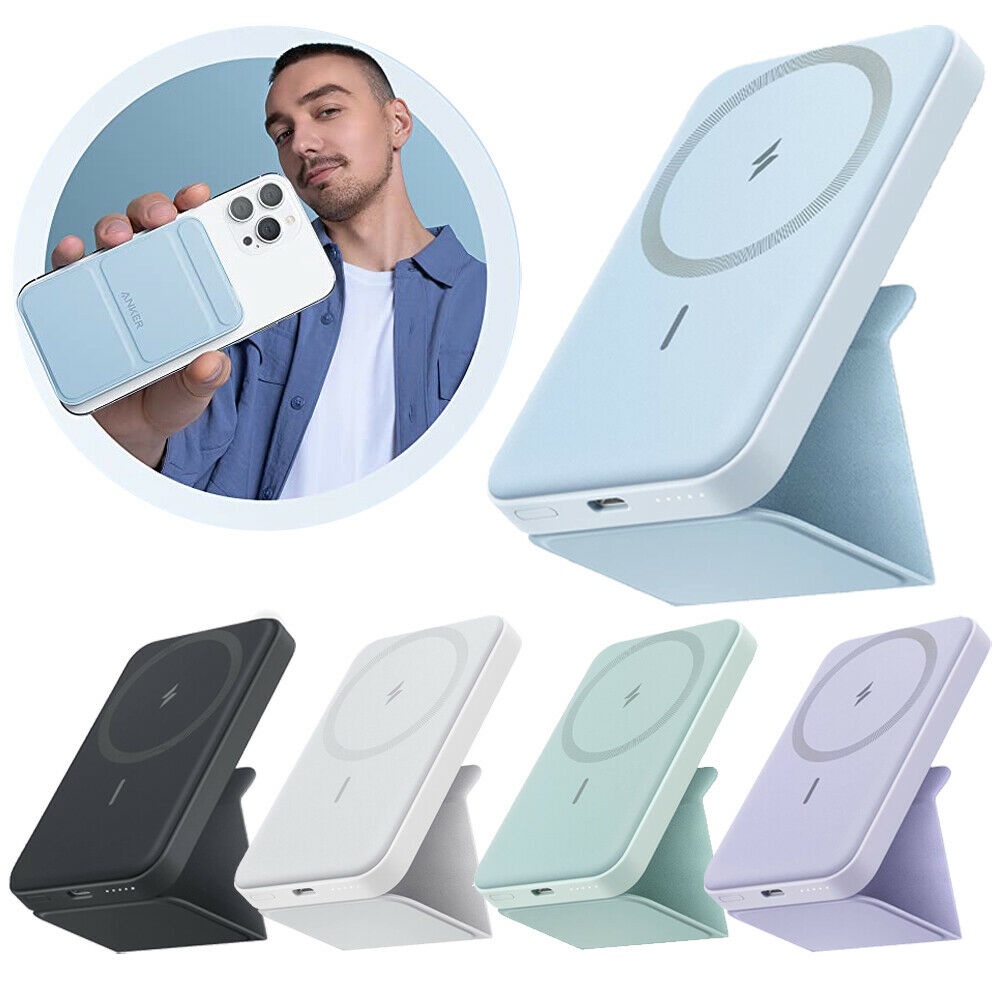 Pin dự phòng không dây Anker MagGo 622 dung lượng 5000mAh Màu Xanh Dương