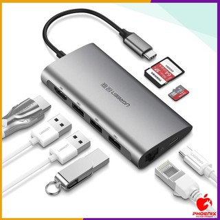Cáp usb type-c to hdmi/usb 3.0/sd/tf/lan ugreen 50538