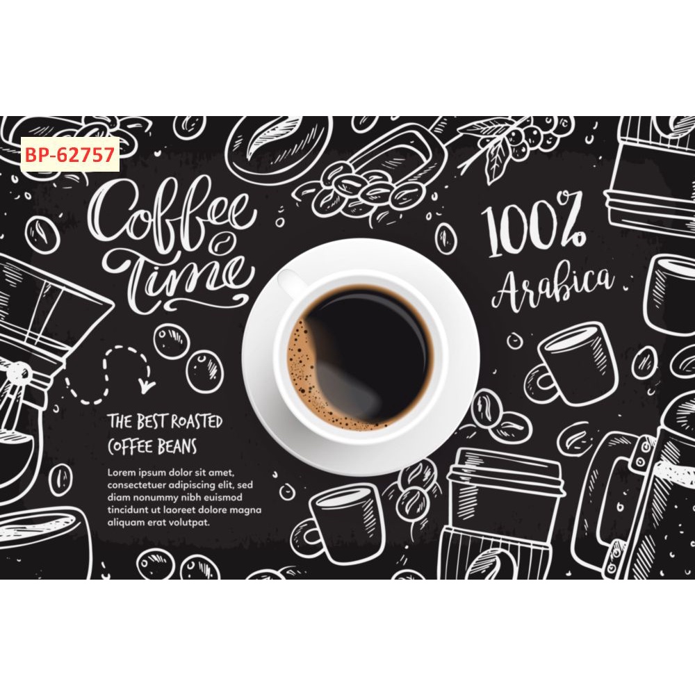 Tranh dán tường Quán Cafe, Trà Sữa, Trang Trí Cửa Hàng 3D Miễn Phí chèn tên riêng Quán, chèn chữ và logo theo yêu cầu