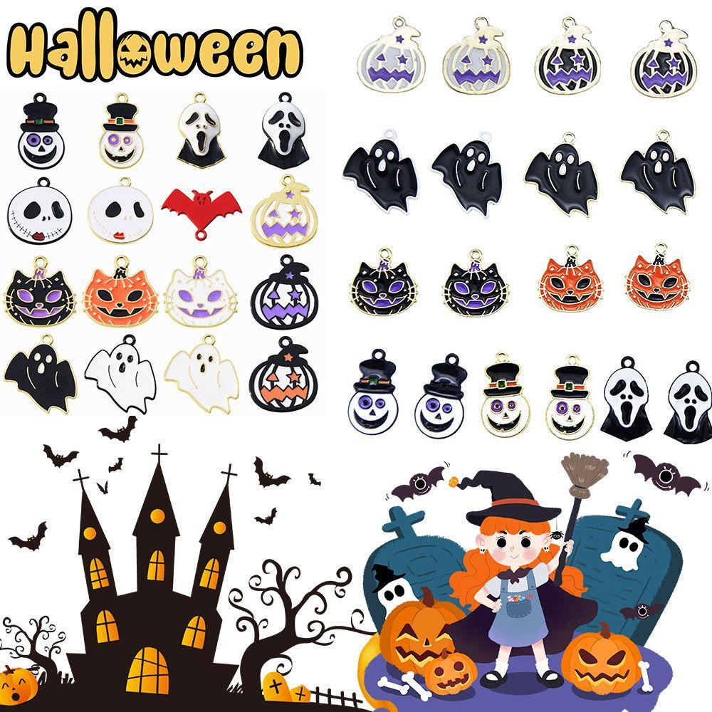 Bộ 2 Vòng Tay Mặt Hình Bí Ngô/ Dơi/ Ma/ Dơi Tráng Men Dễ Thương