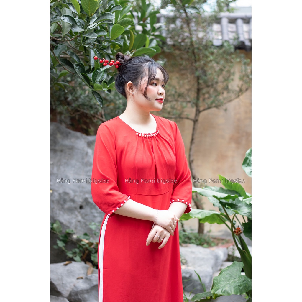Áo dài cách tân cổ trai sang chảnh kèm quần bigsize (AD01) (size 60kg - 95kg) [Hằng Fami bigsize]