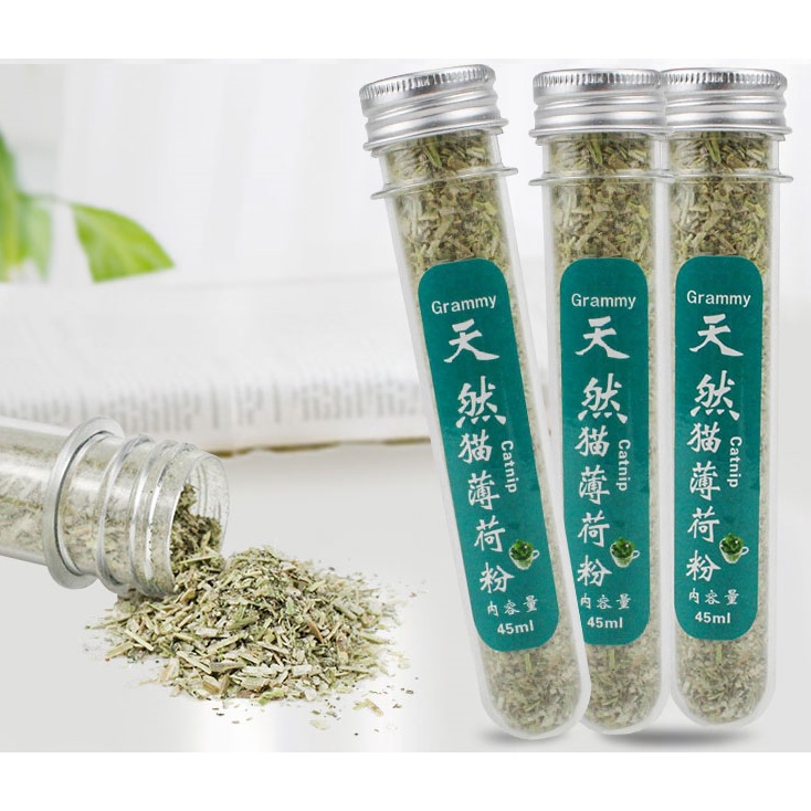Cỏ bạc hà cho mèo catnip thư giãn ống 45ml, đồ chơi snack ói búi lông giảm căng thẳng Con Mèo Xiêm