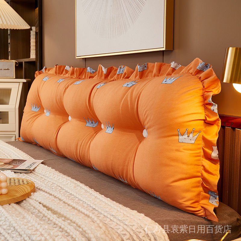 Đệm đầu giường dày thời trang Tựa lưng sofa mềm Tatami Giường đôi có thể tháo rời và giặt được Gối dài đôi Đệm lưng thắt lưng Gối