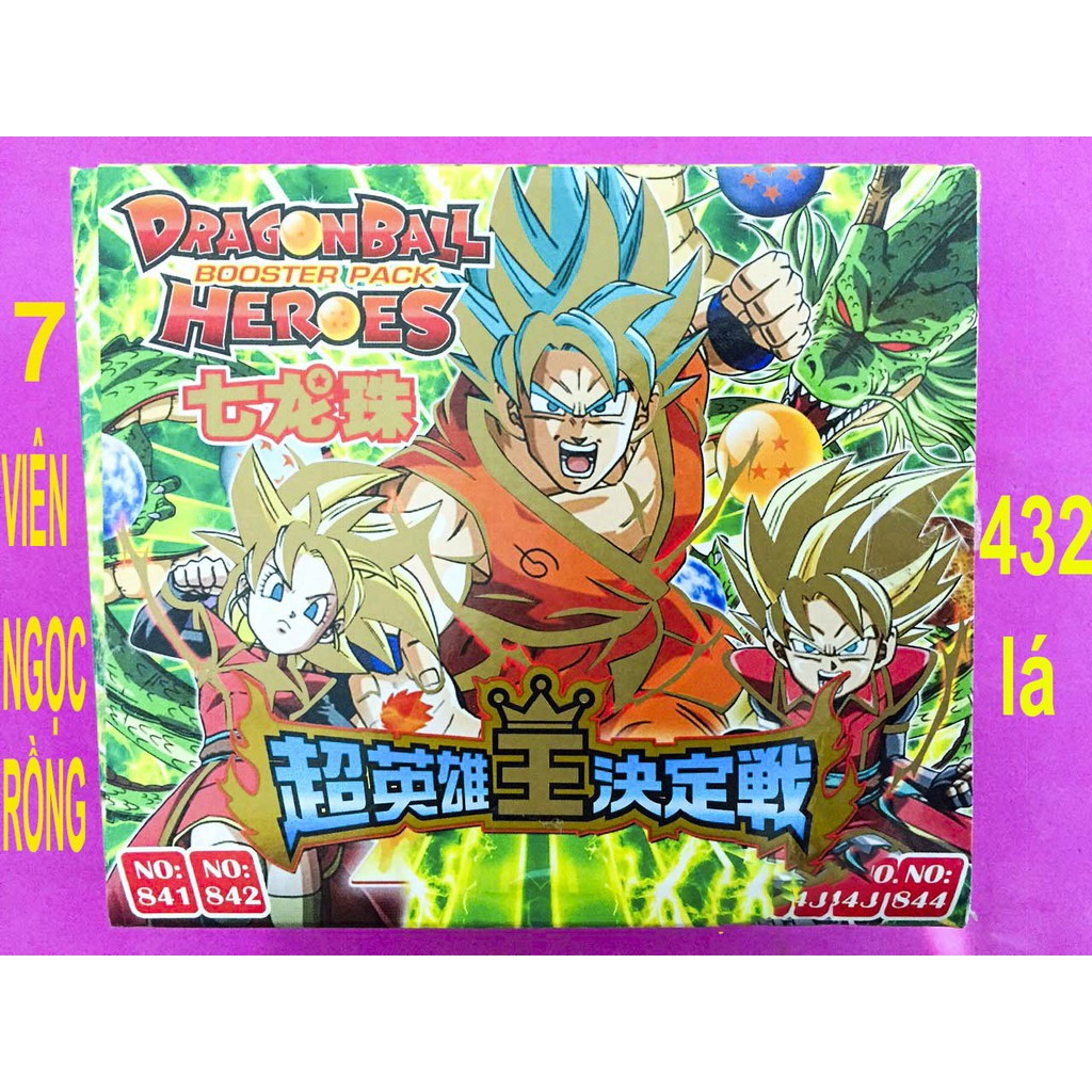 HỘP 432 LÁ THẺ BÀI 7 VIÊN NGỌC RỒNG DRAGON BALL-SONGOKU LOẠI LỚN ĐẦY ĐỦ NHÂN VẬT