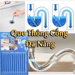 Que thông tắc cống, đường ống, bồn rửa bát, thông tắc toilet đa năng