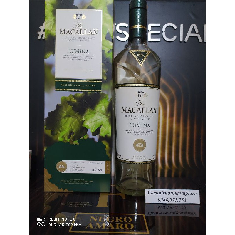 vỏ chai rượu MACALLAN GOLD, QUEST, LUMINA