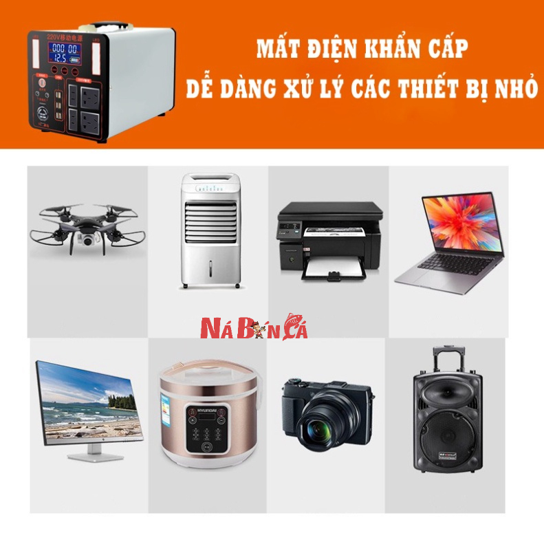 Trạm sạc dự phòng di động - nguồn điện di động du lịch dã ngoại 200.000-500.000 mAh sạc nhanh- nguồn ra 220V-DCP17