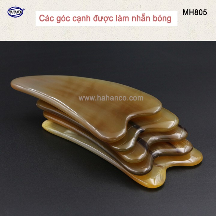 Dụng cụ Mát xa Cạo gió sừng tim làm mịn da mặt và toàn thân - chống lão hóa cho da - MH805- HAHANCO