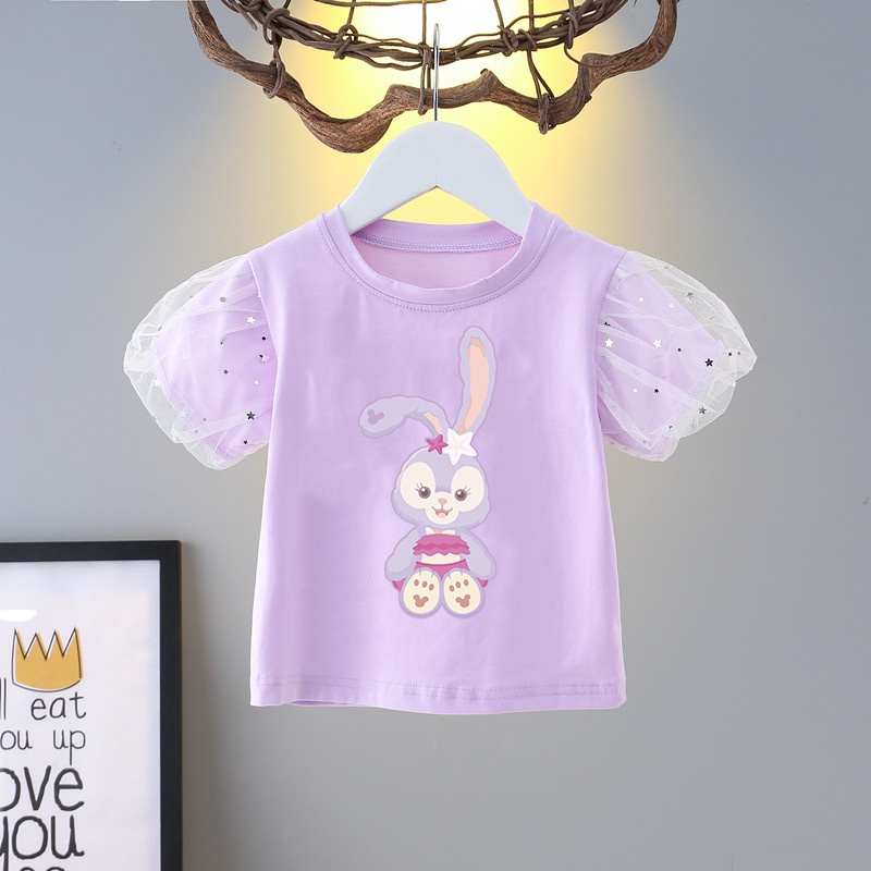 Áo Thun 100% Cotton In Họa Tiết Hoạt Hình StellaLou Cho Bé Gái