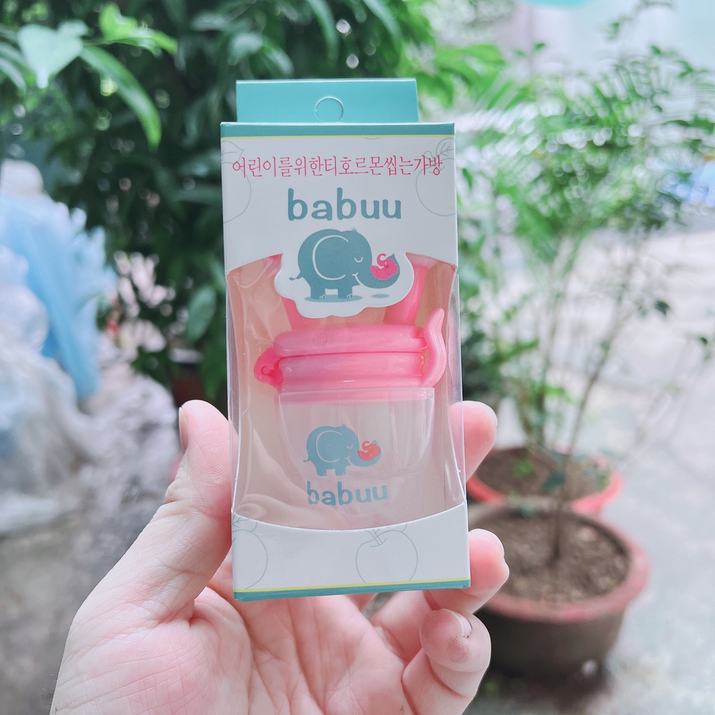 Túi nhai tập ăn dặm chống hóc cho bé kèm hộp