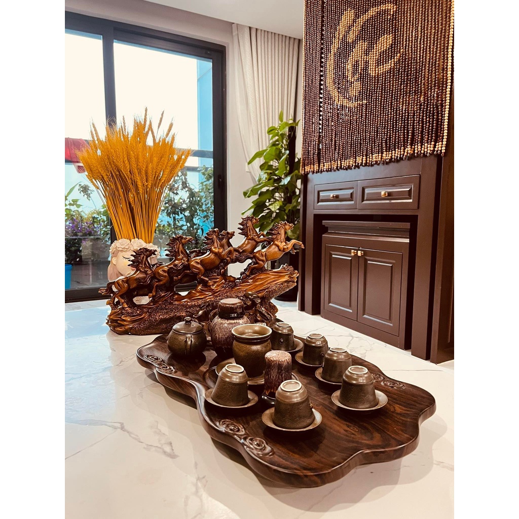 Tượng Bát Mã Truy Phong - Tượng Trang Trí Decor Kệ Tủ Quà Tặng Độc Đáo Phương Linh Decor