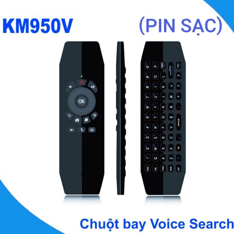 Remote điều khiển tìm kiếm giọng nói, chuột bay, bàn phím VINABOX KM950V và Remote Voice G20s