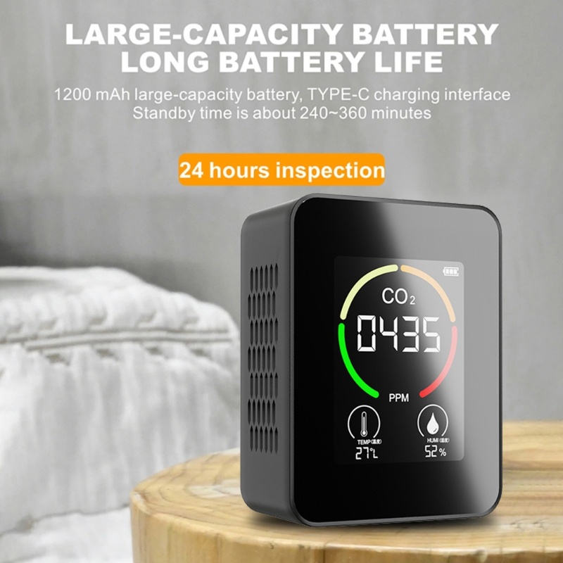 Thiết Bị Phát Hiện Chất Lượng Không Khí Carbon Dioxide Đa Năng Cho Gia Đình